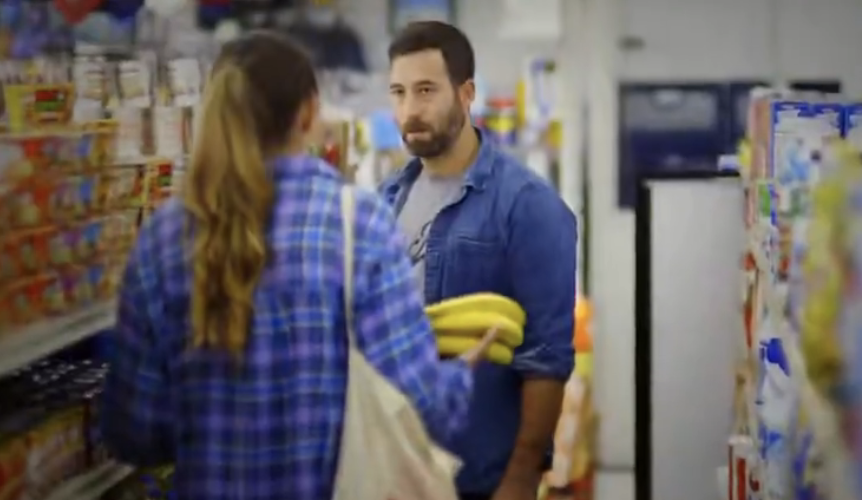 A screenshot from the commercial