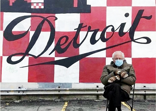 Deadline Detroit | Gallery: Bernie Sanders 'visits' 18 familiar sites in Detroit and around the Mitten State - Vimarsana News